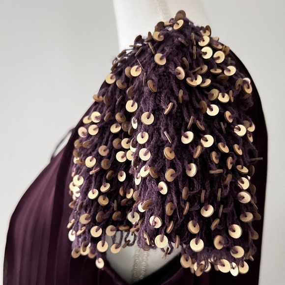 Manoush Paris Boutique Designer Dress M Purple - Picture 8 of 16